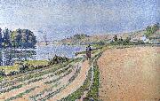 Paul Signac rivrtbank herblay opus oil on canvas